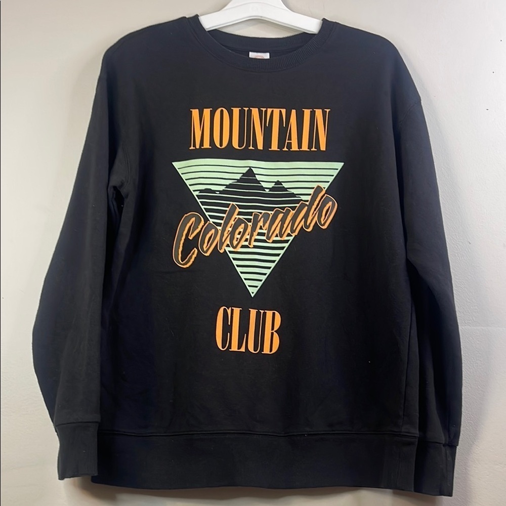 Wonder Nation Boys XL Mountain Colorado Club Graphic Sweatshirt Black #5